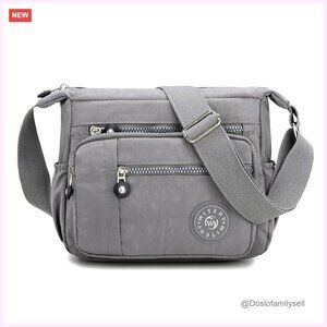 Nylon Waterproof Shoulder Bag Multi-Pocket Lightweight Travel Purse